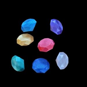 Sonic The Hedgehog - 1 Inch Size Chaos Emeralds